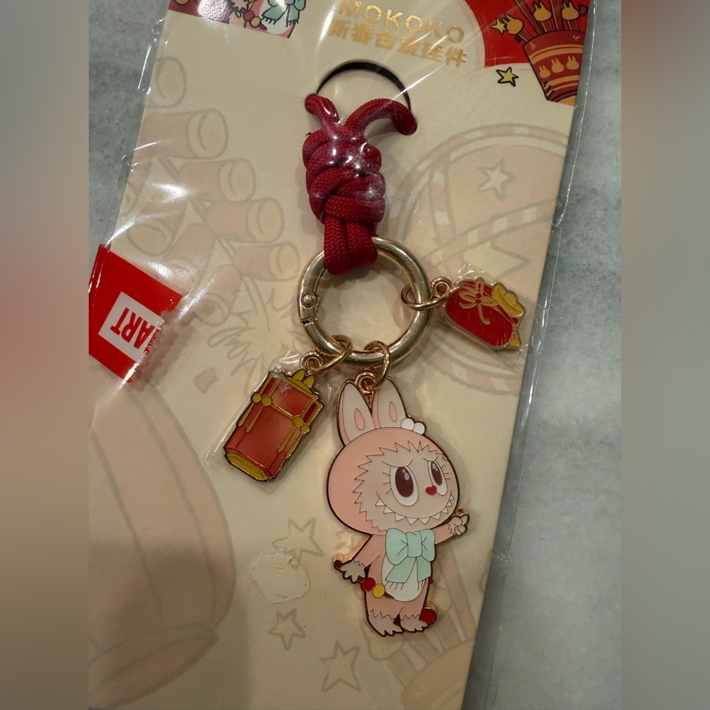 Pop Mart Popland Mokoko Red and Gold Keychain - Picture 3 of 3